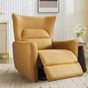 Bonzy Home Swivel Rocker Recliner Power Electric Recliners with Highly Enveloping Backrest Rocking Recliner Chair Leathaire Reclining Sofa for Living Room, Yellow