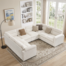 Bonzy Home Modular Corduroy Sectional Sofa with Pull Out Sleeper, Convertible L-Shaped Couch, Free Combination Upholstered Sofa Bed for Living Room