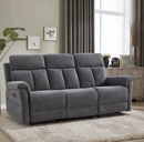 Bonzy Home Manual Reclining Sofa Set, Modern 3-Seat Recliner Sofa for Adult with Adjustable Backrest, Couch Recliners for Living Room Furniture, Dark Gray