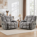 Bonzy Home 2 Pack Power Lift Recliner Chairs, Oversized Lift Chairs for Elderly with Heat, Massage, Remote and Side Pocket, Ashy