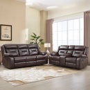 Bonzy Home Manual Recliner Sofa Set – Faux Leather Loveseat & 3‑Seat Reclining Sofa for Living Room