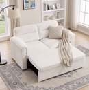 Bonzy Home Modular Corduroy Sectional Sofa with Pull Out Sleeper, Convertible L-Shaped Couch, Free Combination Upholstered Sofa Bed for Living Room