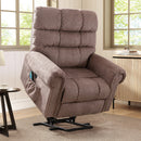 Bonzy Home Power Lift Recliner Chair with Massage & Heat - Extra Wide Electric Recliner for Elderly, Heavy Duty 350 lbs Capacity, Taupe Fabric