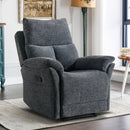 Bonzy Home Recliner Chairs for Living Room Overstuffed Breathable Reclining Chair Manual Sofa Smoky Grey