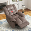 Bonzy Home Massage Recliner with Heat and Vibration Manual Recliner Chair Fabric Sofa Reclining Chair for Living Room, Camel
