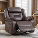Bonzy Home Faux Leather Manual Recliner Chair, Modern Single‑Seat Reclining Sofa with Padded Armrests and Backrest for Living Room & Bedroom