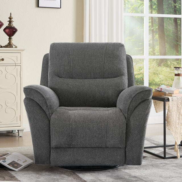 Bonzy Home Power Swivel Rocker Recliner Chair – Electric Recliner with Plush Overstuffed Arms & Back, Modern 270° Swivel for Living Room