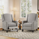 Bonzy Home Push-Back Recliner Chair — Fabric Wingback Reclining Chair, Mid-Century Modern Style for Living Room & Bedroom