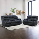 Bonzy Home Manual Recliner Sofa Living Room Furniture Set, Manual Recliner Chair Adjustable Backrest, Manual Loveseat and 3 Seat Recliner Sofa Couch Set for Living Room