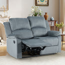 Bonzy Home Manual Loveseat Recliner Sofa 2-Seat Reclining Couch with Overstuffed Arms & Back, Gray