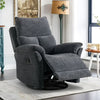 Bonzy Home Swivel Rocker Recliner Reclining Chair Manual, Modern Sofa Home Theater Seating for Living Room Bedroom Light grey