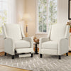 Bonzy Home Push-Back Recliner Chair — Fabric Wingback Reclining Chair, Mid-Century Modern Style for Living Room & Bedroom