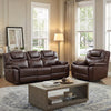 Bonzy Home Genuine Leather Manual Reclining Furniture Set – Authentic Leather Recliner Chair & 3-Seat Reclining Sofa for Living Room & Office