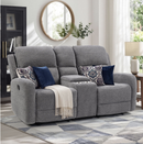 Bonzy Home Manual Reclining Sofa Set, Modern Loveseat Recliner Sofa for Adult with Adjustable Backrest, Couch Recliners for Living Room Furniture, Gray