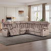 Bonzy Home Reclining Chair with Center Console with Hidden Storage, Living Room Furniture Set with Cup Holders for Living Room Camel