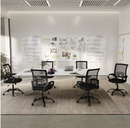 Bonzy Home Ergonomic Home Office Chairs Set of 6 with Adjustable Height and Lumbar Support, 360° Swivel Mesh Computer Desk Chair with Wheels & Armrests, Black