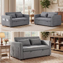 Bonzy Home 3-Pack 3 in 1 Convertible Sleeper Sofa Bed, Bulk 2-Seater Futon Couch with Storage Pockets for Dorm, Shared Apartment, Rental House, Gray