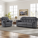 Bonzy Home 3-Seat Reclining Sofa & Power Lift Chair Set, Gray, for Living Room