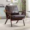Bonzy Home Mid-Century Modern Accent Chair Upholstered Solid Wood Frame & Removable Cushions for Living Room Bedroom