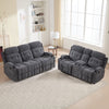 Bonzy Home Manual Recliner Sofa Set – Fabric Loveseat & 3-Seat Reclining Sofa for Living Room