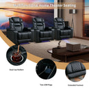 Bonzy Home Electric Power Recliner Chair Set of 3 with USB Ports and Cup Holders, Home Theater Seating with LED Light Movie & Media Room Chairs