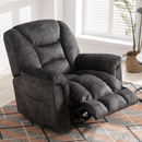 Bonzy Home Swivel Recliner Chair Manual Rocker Reclining Sofa Chair Living Room Seating Furniture Gray