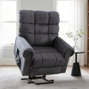 Bonzy Home Power Lift Recliner Chair with Massage & Heat - Extra Wide Electric Recliner for Elderly, Heavy Duty 350 lbs Capacity, Taupe Fabric