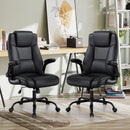 Bonzy Home Office Chair Set of 2 Computer Desk Chairs Adjustable Seat Height Heavy Duty Design Ergonomic High Back Cushion Lumbar Back Support Big and Tall Chair