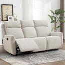 Bonzy Home Fabric 3-Seat Manual Reclining Sofa — Dual Recliner Couch with Fixed Center Seat for Living Room & Meeting Room
