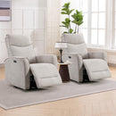 Bonzy Home Electric Recliner Chair, 270° Swivel Recliner Living Room Sofa Chair with USB Ports, Beige