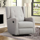 Bonzy Home Swivel Nursery Rocking Chair, Rocker Recliner Chair, Nursery Glider Chair, Manual Recliner for Nursery & Living Room, Gray