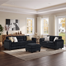 Bonzy Home Living Room Furniture Sets Loveseat with Ottoman Modular Sectional Sofa Couches Charcoal