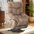 Bonzy Home Power Lift Recliner Chair for Elderly, Heavy Duty and Safety Motion Reclining Mechanism-Antiskid Fabric Sofa Living Room Chair with Overstuffed Design,Light Tan