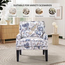 Bonzy Home Modern Accent Chair with Arms and Wooden Legs – Mid‑Century High‑Back Wing Chair with Padded Armrests & Cushioned Seat for Living Room