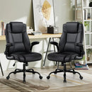 Bonzy Home Office Chair Set of 2 Computer Desk Chairs Adjustable Seat Height Heavy Duty Design Ergonomic High Back Cushion Lumbar Back Support Big and Tall Chair