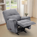 Bonzy Home Rocker Recliner Chair for Adults – Manual Reclining & 30° Rocking, Overstuffed Backrest & Armrests, Soft Fabric Seat for Living Room & Bedroom