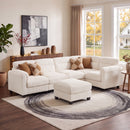 Bonzy Home L shaped Sofa Sets Modular Couch with Chaise for Living Room, Oat