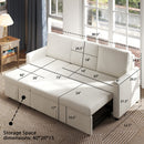 Bonzy Home 80.5"Pull Out Sofa Bed, Modern Sleeper Sofa, L Shaped Sofa Couch with Storage Chaise, Grey