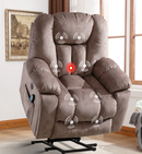 Bonzy Home Large Lift Chair Recliner with Massage and Heat for Big Man, Oversized Brown
