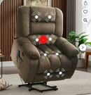Bonzy Home Power Lift Recliner Chair With Heat Massage - Ergonomic Chair For Elderly，Brown