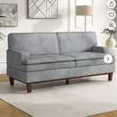 Bonzy Home Fabric Tufted Upholstered Sofa, Living Room Modern 3-Seater Sofa for All Ages,Lignt Gray