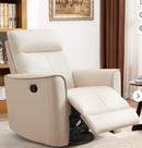 Bonzy Home Leather Swivel Recliner, 360 Degree Swivel Chair for Living Room, Bedroom and Office,White