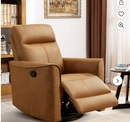 Bonzy Home Leather Swivel Recliner, 360 Degree Swivel Chair for Living Room, Bedroom and Office,Brown
