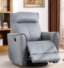 Bonzy Home Leather Swivel Recliner, 360 Degree Swivel Chair for Living Room, Bedroom and Office,Gray