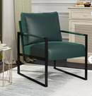 Bonzy Home 22” Wide Upholstered Chair with Metal Feet and Cushions, Green