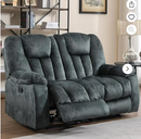 Bonzy Home Loveseat Recliner Sofa for Living Room, Extra Wide Modern Overstuffed 2 Seat Reclining Manual Sofa Chair with Hidden Armrest Cup Holders, Breathable Fabric, Olive-green(Loveseat)