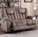 Bonzy Home Loveseat Recliner Sofa for Living Room, Extra Wide Modern Overstuffed 2 Seat Reclining Manual Sofa Chair with Hidden Armrest Cup Holders, Breathable Fabric, Light Brown(Loveseat)
