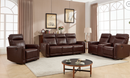 EBLLEO 6-Seater Power Recliner Sofa Set, Faux Leather Reclining Chair, 3-Seater Couch and Loveseat with Cup Holders and USB Ports for Living Room Home Theater (Dark Brown)