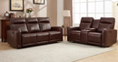 EBLLEO 2+3 Seater Power Recliner Sofa Set, Faux Leather Reclining Chair, 3-Seater Couch and Loveseat with Cup Holders and USB Ports for Living Room Home Theater (Dark Brown)