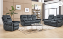 Ebello 6-Seater Recliner Sofa Set, Power Massage Recliner Chair, Manual Loveseat and 3-Seater Sofa with Hidden Storage & Cup Holders for Living Room, Greenish Gray